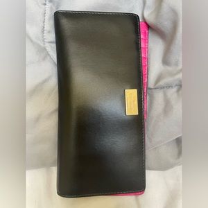 Black and pink kate spade wallet